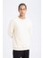 DeFacto Fit Standart Fit Bisiklet Yaka Basic Düz Sporcu Sweatshirt E0073AX24WN 4