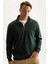 3 İplik Pamuklu Şardonlu İçi Polarlı Comfort Regular Fit Rahat Kalıp Dik Yaka Fermuarlı Kalın Sweatshirt D9067AXNS 1