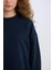 Regular Fit Bisiklet Yaka Kalın Basic Düz Sweatshirt D6645AX24WN 5