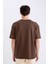 Oversize Geniş Kalıp Bisiklet Yaka Kısa Kollu Basic Düz Ağır Kumaş Tişört X3926AZ24AU 5