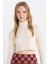 Coool Balıkçı Yaka Crop Top Basic Düz Fitilli Kaşkorse Uzun Kollu Tişört E1673AX24WN 1