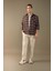 Regular Fit Polo Yaka Kareli Flanel Uzun Kollu Gömlek E2763AX24WN 2