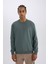 DeFacto Fit Standart Fit Bisiklet Yaka Basic Düz Sporcu Sweatshirt E0073AX24WN 3