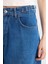 Baggy Fit Yüksek Bel Uzun Jean Yıkamalı Pantolon E2156AX24WN 5