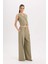 Wide Leg Piliseli Klasik Kumaş Pantolon Yüksek Bel Geniş Paça Basic Düz Tensel Çift Cepli D4564AX24AU 1