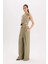 Wide Leg Piliseli Klasik Kumaş Pantolon Yüksek Bel Geniş Paça Basic Düz Tensel Çift Cepli D4564AX24AU 3