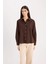 Oversize Geniş Kalıp Poplin Basic Düz Uzun Kollu Gömlek E2677AX24WN 3