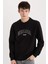 Regular Fit Bisiklet Yaka Baskılı Sweatshirt E3205AX24WN 1