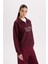 Regular Fit Yarım Fermuarlı Baskılı Sweatshirt E1849AX24WN 4