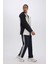 Fit Sporcu Jogger Eşofman Altı Standart Fit Standart Paça Skuba Dalgıç Kumaş Beli Lastikli Düz Paça E3932AX24WN 2