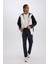 Fit Sporcu Jogger Eşofman Altı Standart Fit Standart Paça Skuba Dalgıç Kumaş Beli Lastikli Düz Paça E3932AX24WN 3
