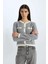 Regular Fit Bisiklet Yaka Düğmeli Basic Düz Triko Hırka C1482AX24WN 5