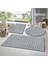 Balat Halı 3'lü Kaymaz Taban Bubble Peluş Banyo Paspası 50 x 50(YUVARLAK)-50 x 60 ve 50 x 90 1