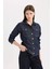 Regular Fit Cepli Düğmeli Jean Gömlek E4064AX24WN 3