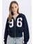 Coool Oversize Geniş Kalıp Kapüşonlu Baskılı Kalın Fermuarlı Sweat Hırka E5462AX25SM 1