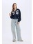 Coool Oversize Geniş Kalıp Kapüşonlu Baskılı Kalın Fermuarlı Sweat Hırka E5462AX25SM 2