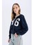 Coool Oversize Geniş Kalıp Kapüşonlu Baskılı Kalın Fermuarlı Sweat Hırka E5462AX25SM 3
