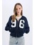 Coool Oversize Geniş Kalıp Kapüşonlu Baskılı Kalın Fermuarlı Sweat Hırka E5462AX25SM 4