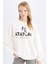Oversize Geniş Kalıp Bisiklet Yaka Atatürk Baskılı Sweatshirt E5447AX24WN 1