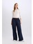Pull On Wide Leg Yüksek Bel Uzun Jean Pantolon E3871ax25sp 4