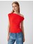 Tek Omuz Üst Omzu Açık Drapeli Slim Fit Pamuklu 3
