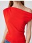 Tek Omuz Üst Omzu Açık Drapeli Slim Fit Pamuklu 5