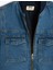 Pamuklu Uzun Kollu Kapaklı Cepli Oversize Bomber Denim Ceket 4