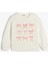 Taş Detaylı Fiyonk Baskılı Uzun Kollu Pamuklu Sweatshirt 1