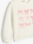 Taş Detaylı Fiyonk Baskılı Uzun Kollu Pamuklu Sweatshirt 3