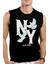 Ny Güvercinleri Siyah Erkek Kesik Kol / Kolsuz T-Shirt 1