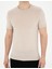 Erkek Bej Slim Fit Bisiklet Yaka Triko Tişört 50288845-VR011 6