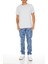 Patchwork Slim-Fit Jean Pantolon 1