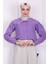 Mor Bebe Yaka Terikotan Gömlek 3