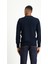 Bisiklet Yaka Regular Fit Desenli Triko Kazak 4