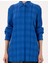 Kadın Saks Comfort Fit Uzun Kollu Gömlek 50292247-VR045 6