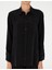 Kadın Siyah Comfort Fit Uzun Kollu Gömlek 50292279-VR046 6