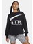 Air Women's Oversized Crew Neck French Terry Sweatshirt Kadın Geniş Kalıp Sweatshirt Siyah 1