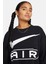 Air Women's Oversized Crew Neck French Terry Sweatshirt Kadın Geniş Kalıp Sweatshirt Siyah 3