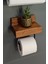 Dekoratif Ahşap Wc Kağıtlık - Ahşap Banyo Duvar Raf 1