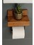 Dekoratif Ahşap Wc Kağıtlık - Ahşap Banyo Duvar Raf 2