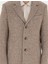 Erkek Kahverengi Yün Karışımlı Slim Fit Kaşe Kaban 50294280-VR029 6