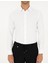 Erkek Beyaz Armürlü Slim Fit Uzun Kollu Gömlek 50294742-VR013 6