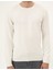 Erkek Ekru Slim Fit Bisiklet Yaka Basic Triko Kazak 50296575-VR019 6