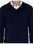 Erkek Lacivert Slim Fit V Yaka Basic Triko Kazak 50296583-VR033 6