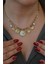 Güneş İnci ve Yıldız Charmlı Çelik Kolye Gold Renk Güneş Detaylı Choker 1