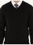 Erkek Siyah Slim Fit V Yaka Basic Triko Kazak 50296583-VR046 6