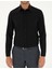 Erkek Siyah Slim Fit Armürlü Uzun Kollu Gömlek 50298054-VR046 6