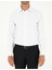 Erkek Beyaz Slim Fit Armürlü Uzun Kollu Gömlek 50298071-VR013 6