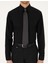 Erkek Siyah Regular Fit Uzun Kollu Basic Gömlek 50298003-VR046 6