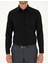 Erkek Siyah Slim Fit Armürlü Uzun Kollu Gömlek 50298071-VR046 6